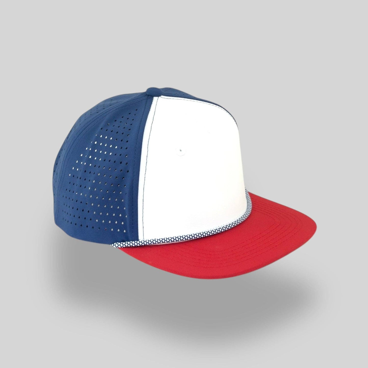 Perforated Structured Red-White-Blue / Navy-White Rope