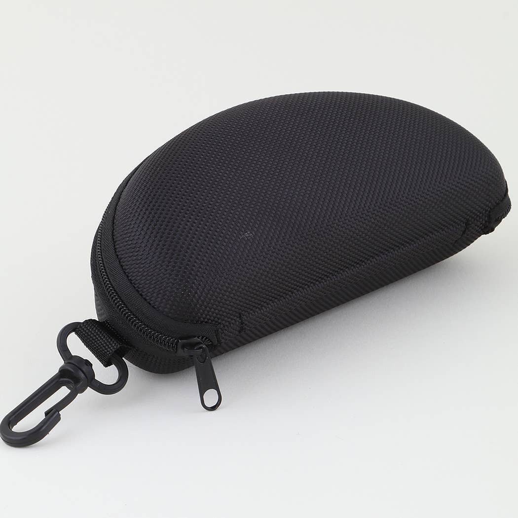Black Mesh Zip Up Sunglasses Case: BK