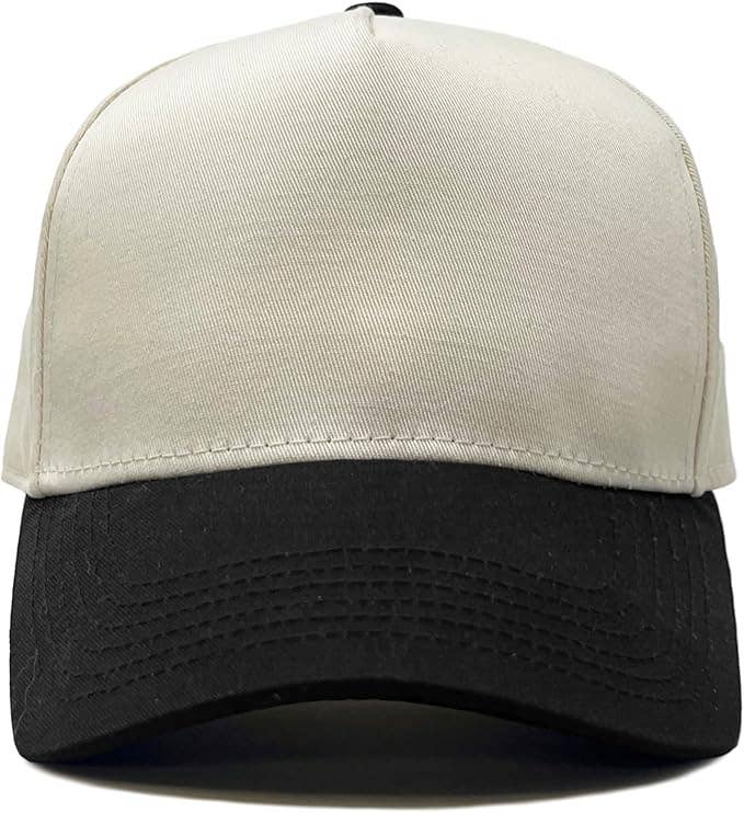 Kids/Baby Two Tone Vintage Cap - Black/Beige: Medium/Large (2-9 Years)