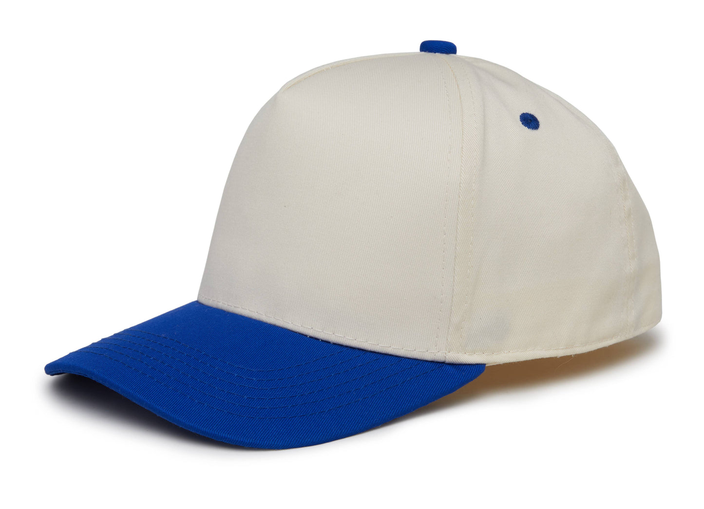 Kids/Baby Two Tone Vintage Cap - Royal Blue/Beige: Medium/Large (2-9 Years)