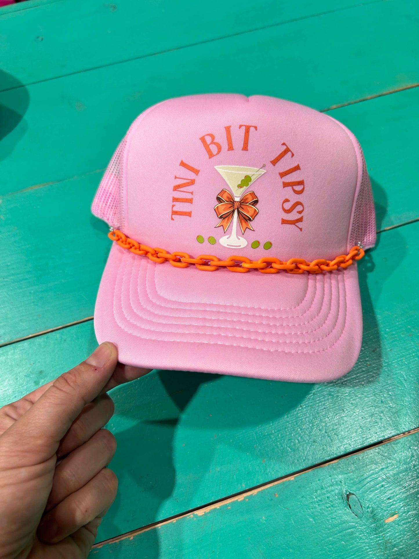 Orange Links Trucker Chain | Hat Band | Hat Chain | Caps