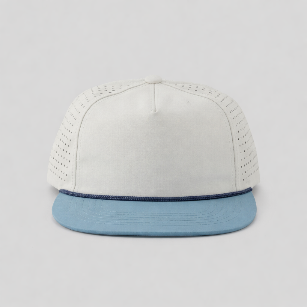 Youth Perforated Bone-Steel Blue / Navy Rope