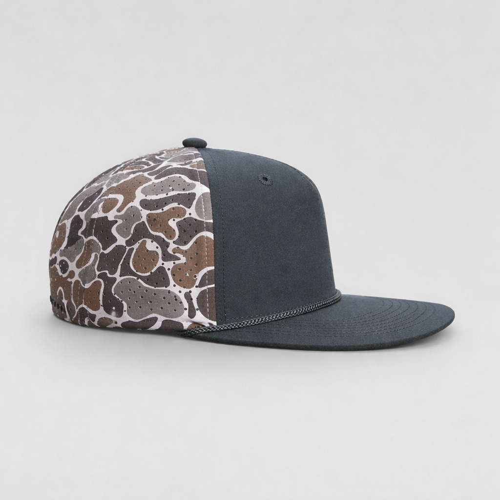 Perforated Structured Dark Slate-Smokeshow Camo/ Gray Rope