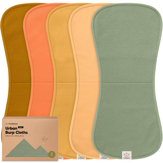 5-Pack Quin Baby Burp Cloths, Soft Burping Cloths for Babies: Phase