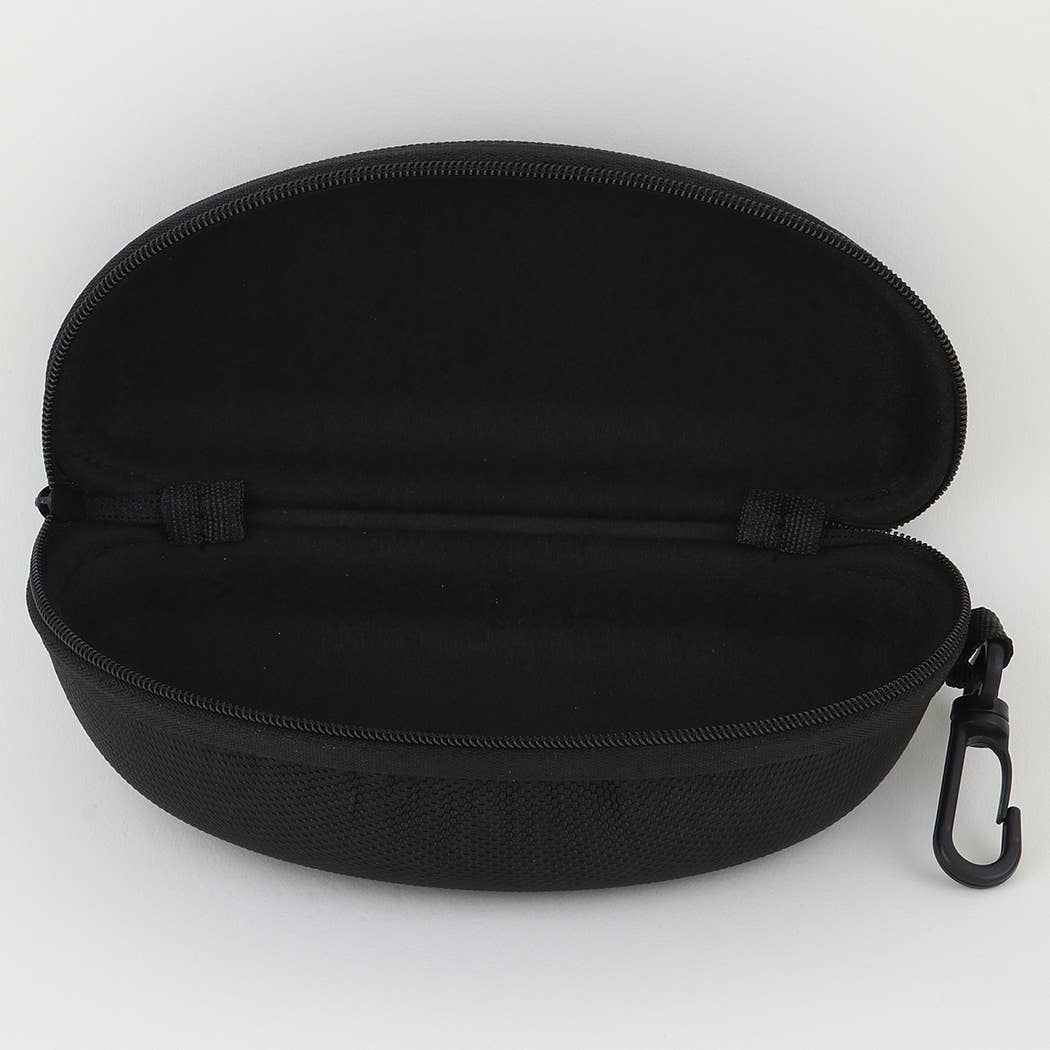 Black Mesh Zip Up Sunglasses Case: BK