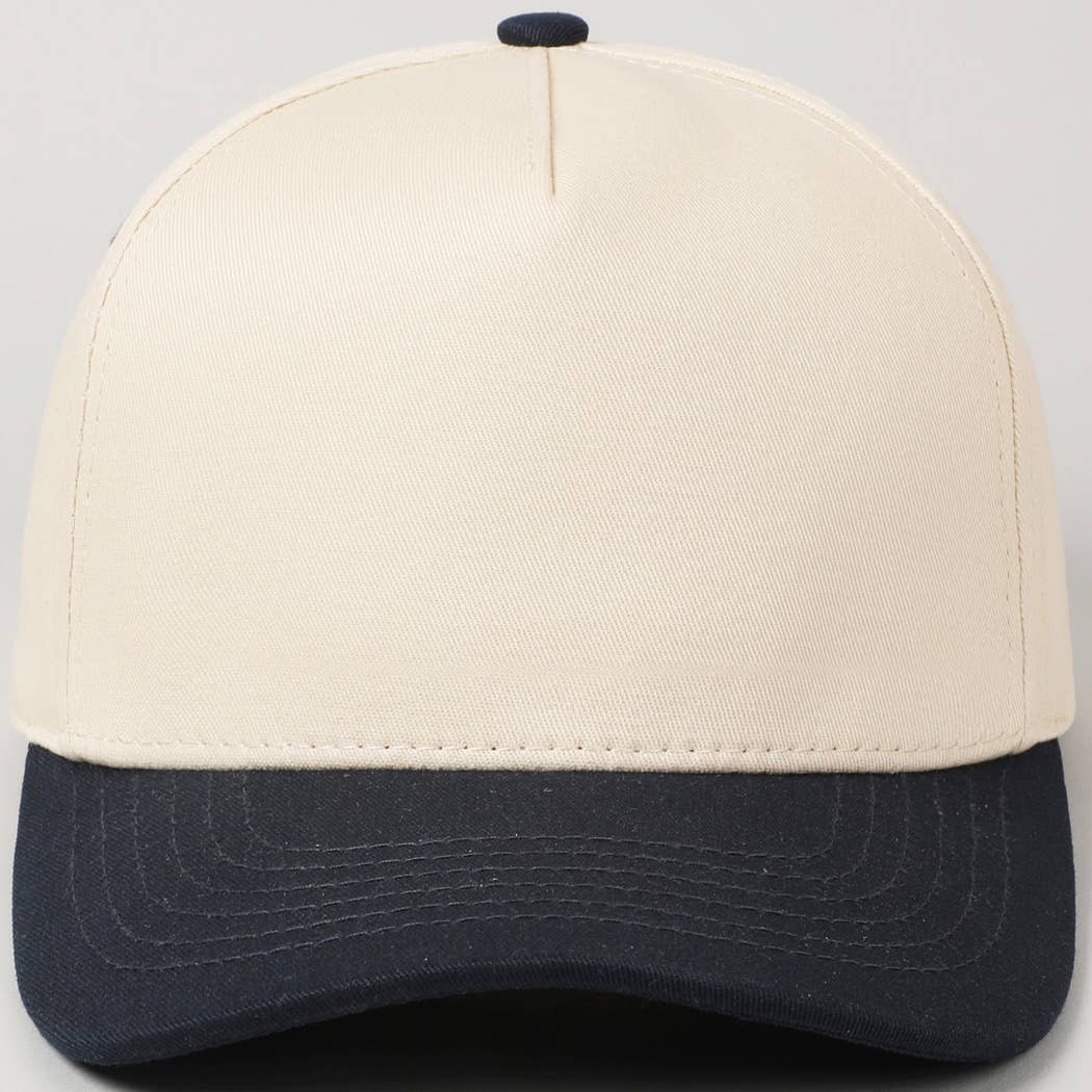 Plain Two-Tone Canvas Cotton Trucker Hat: MINT / ONE SIZE