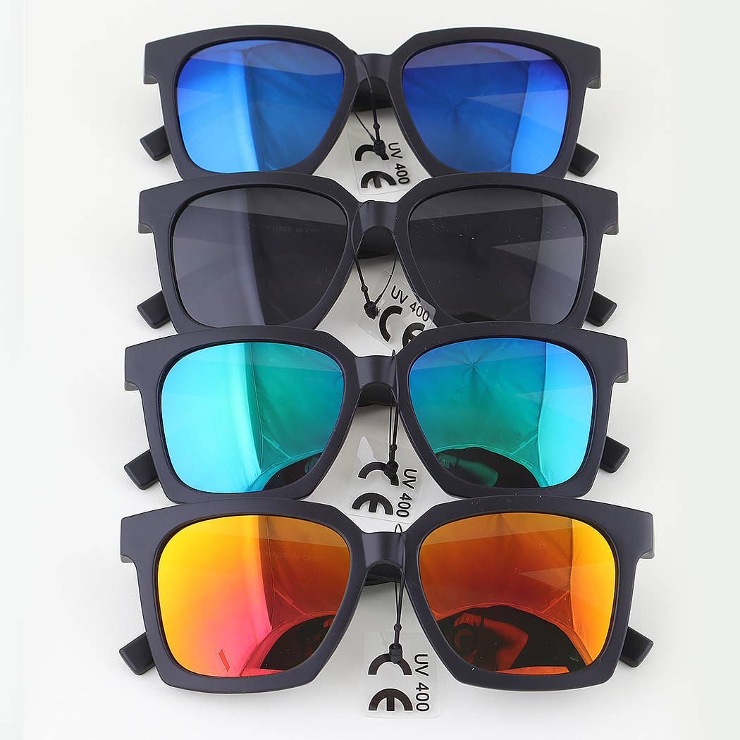KIDS Matte Polycarbonate Box Sunglasses: MIX