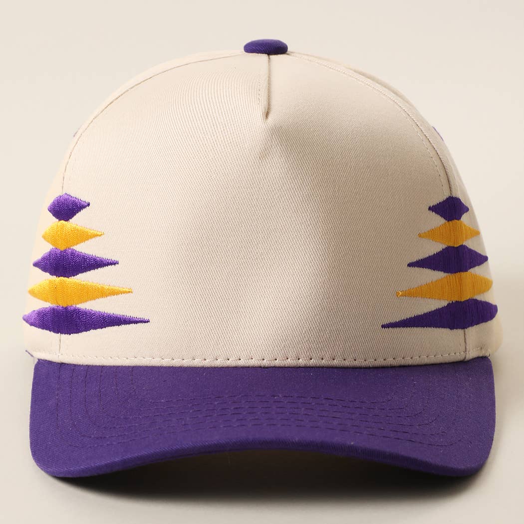 Two-Tone Diamond Cut Embroidered Trucker Hat: ORANGE/WHITE / ONE SIZE