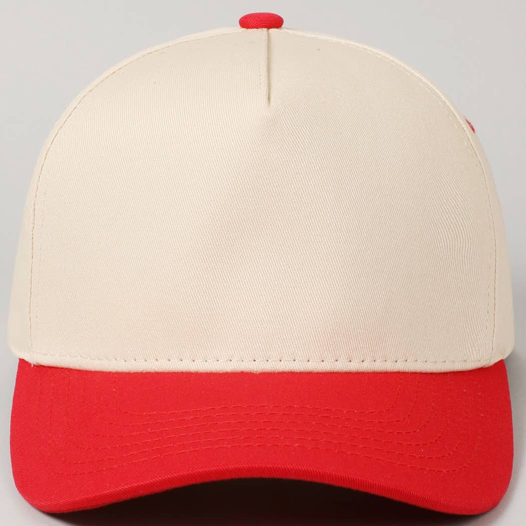 Plain Two-Tone Canvas Cotton Trucker Hat: MINT / ONE SIZE