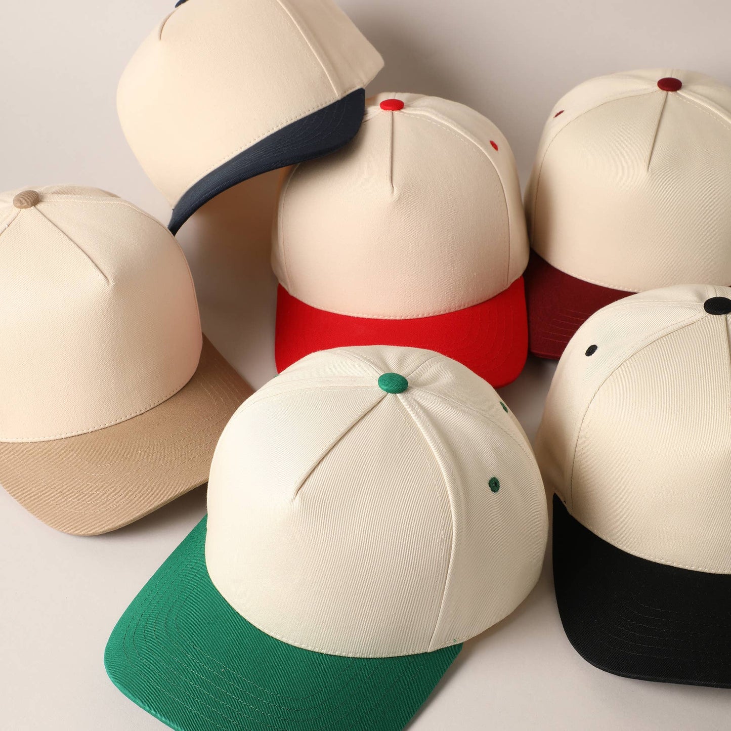 Plain Two-Tone Canvas Cotton Trucker Hat: MINT / ONE SIZE