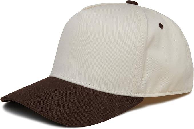 Kids/Baby Two Tone Vintage Cap - Brown/Beige: X-Small (0-12 Months)