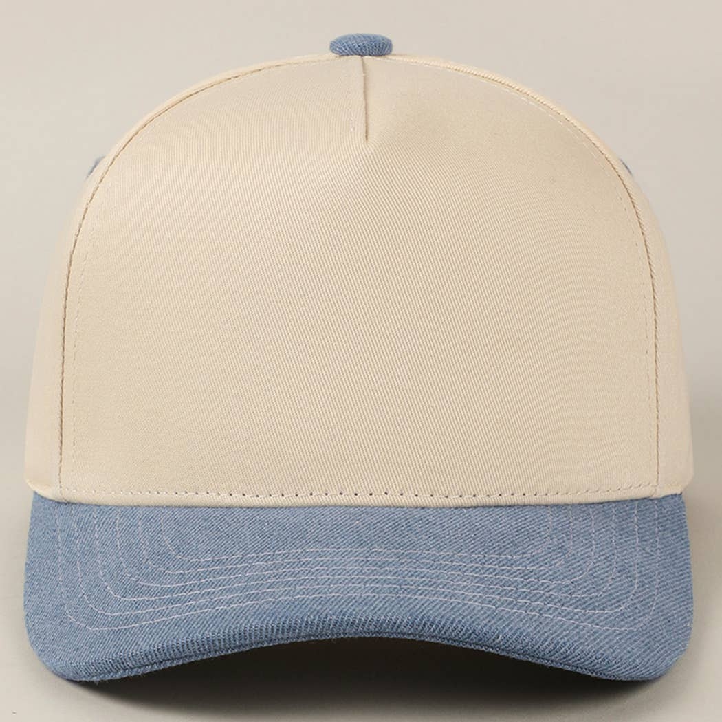 Plain Two-Tone Canvas Cotton Trucker Hat: HOT PINK / ONE SIZE