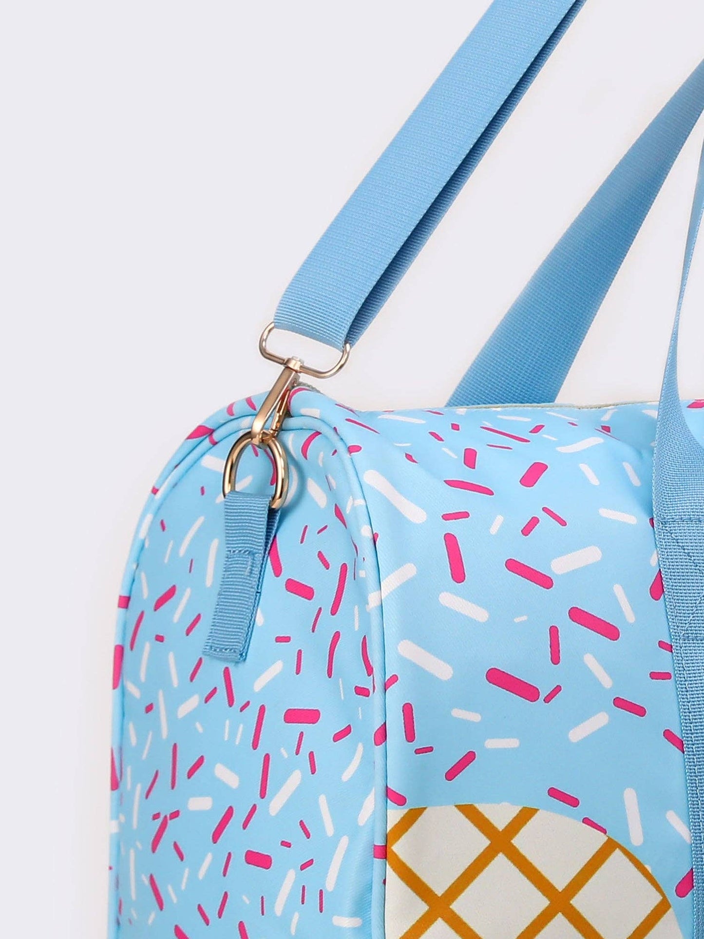 Ice Cream Pattern Canvas Duffle Bag