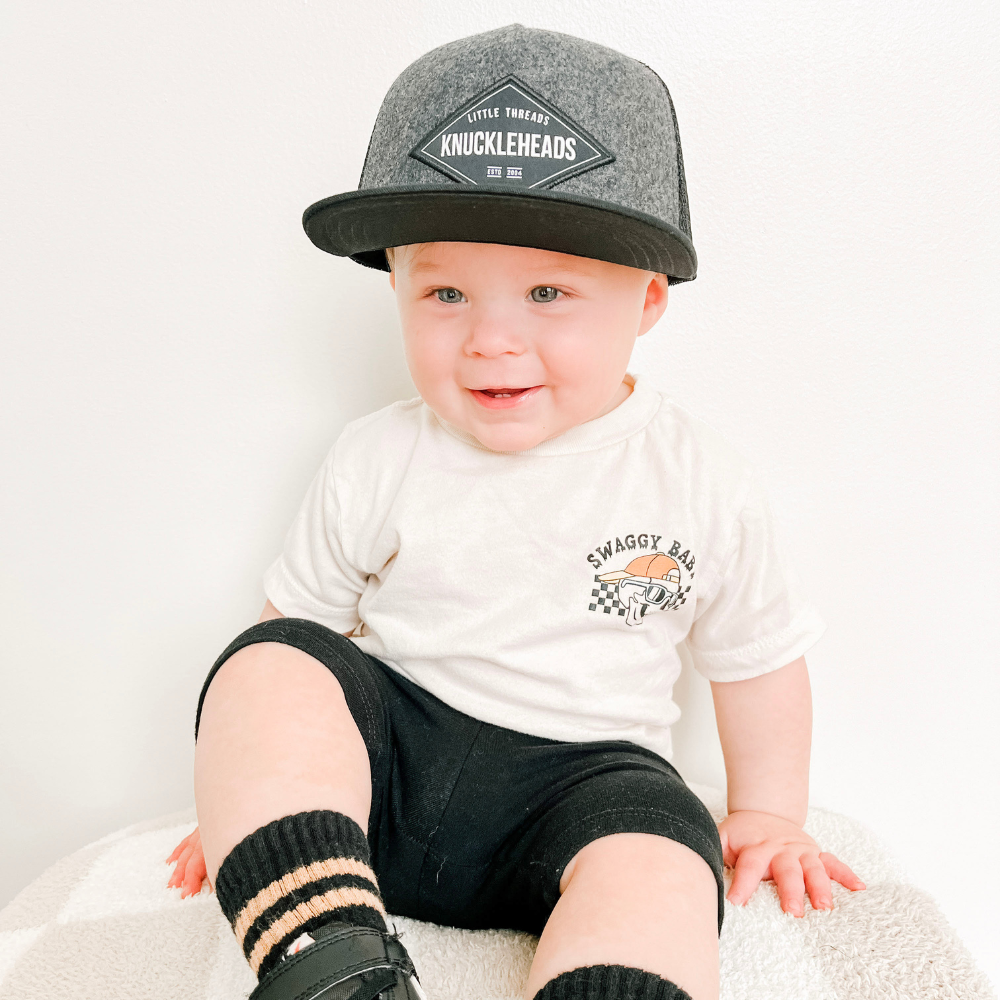 Baby Hats | Jaxon Snapback Hat for Infant: Grey / XS (6-12 months)