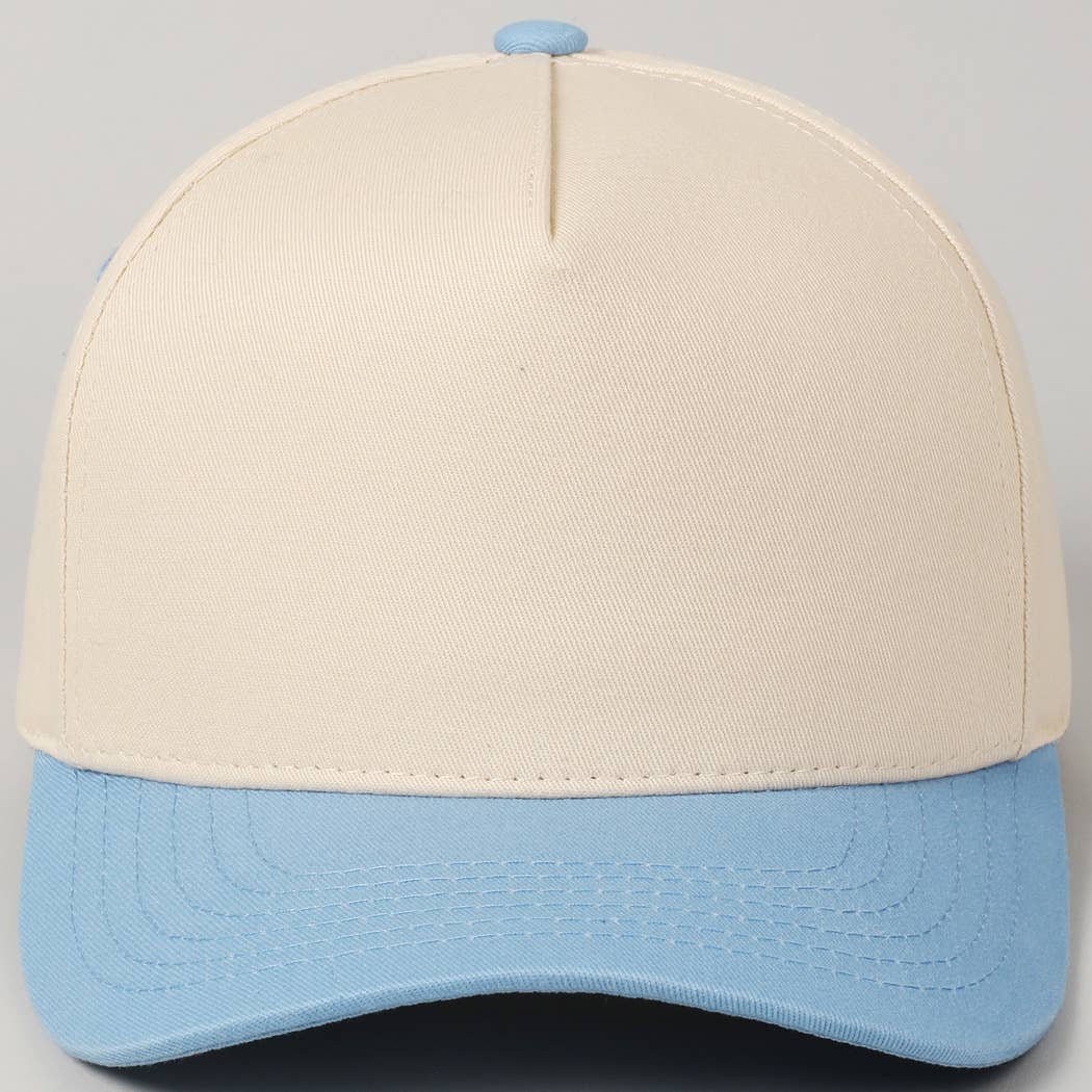 Plain Two-Tone Canvas Cotton Trucker Hat: MINT / ONE SIZE