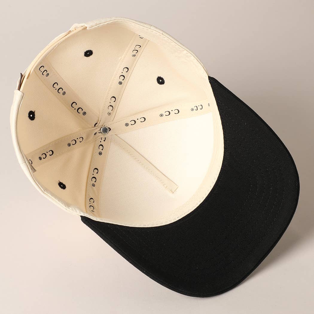 Plain Two-Tone Canvas Cotton Trucker Hat: HOT PINK / ONE SIZE