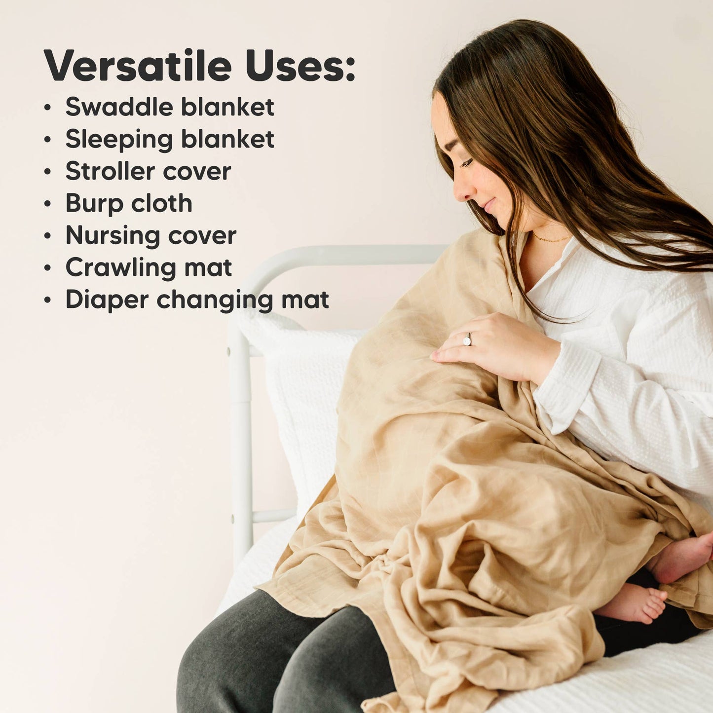 KeaBabies Lumi Muslin Swaddle Blankets: Spice